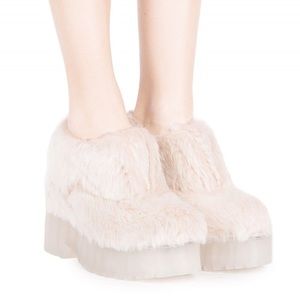 Jeffrey Campbell ANOLA-F Fur Wedges